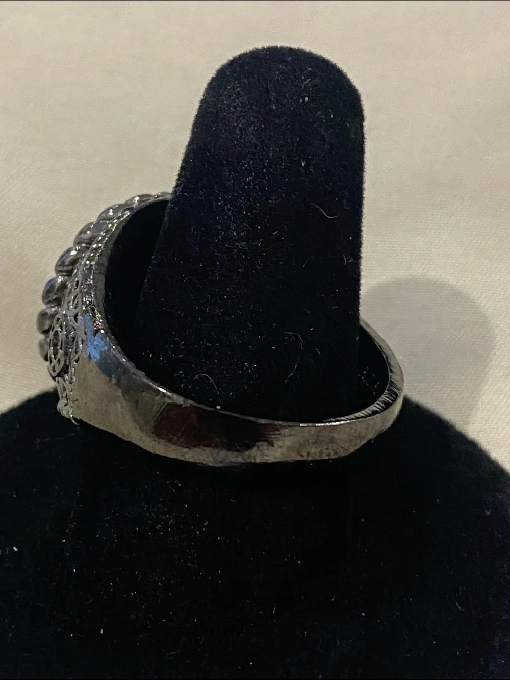 Black Lion Head Men's Signet Ring size 11